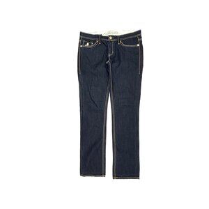 Pepe Jeans Straight Back Flap Pockets Women's size 31 Dark Wash Blue Denim Jeans